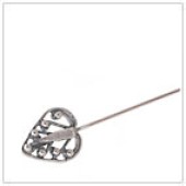 Sterling Silver Heart Petals Headpin - HP4146