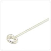 Sterling Silver Simple Heart Headpin - HP4148