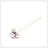 Sterling Silver Triple Dot Tempered Headpin - HP4133xL