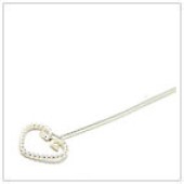 Sterling Silver Twisted Heart Headpin - HP4149