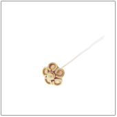 Vermeil Gold-Plated Bali Flower Headpin - HP4142-V