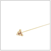 Vermeil Gold-Plated Grained Headpin - HP4145-V