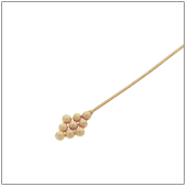 Vermeil Gold-Plated Grained Petals Headpin - HP4144-V