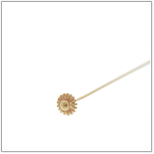 Vermeil Gold-Plated Sun Flower Headpin - HP4134M-V