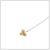 Vermeil Gold-Plated Triple Dot Tempered Headpin - HP4133M-V