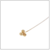 Vermeil Gold-Plated Triple Dot Tempered Headpin - HP4133xL-V