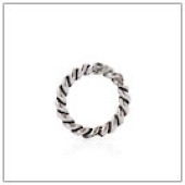 Sterling Silver Twiested Jump Ring - Closed - RTC-7-18