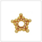 Vermeil Gold-Plated Flat Star Bead Spacer - SS3021-V