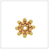 Vermeil Gold-Plated Flat Sun Bead Spacer - SS3023-V