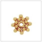 Vermeil Gold-Plated Flat Sun Bead Spacer - SS3024-V