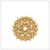 Vermeil Gold-Plated Flat Sun Bead Spacer - SS3026-V