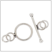 Sterling Silver Plain Toggle Clasp - TS5000-9mm