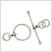Sterling Silver Plain Toggle Clasp - TS5001-10mm