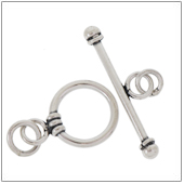 Sterling Silver Plain Toggle Clasp - TS5005