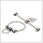 Sterling Silver Plain Toggle Clasp - TS5006