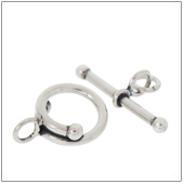 Sterling Silver Plain Toggle Clasp - TS5009