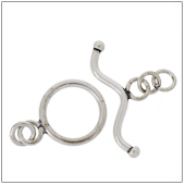 Sterling Silver Plain Toggle Clasp - TS5010