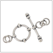 Sterling Silver Plain Toggle Clasp - TS5013
