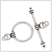 Sterling Silver Plain Toggle Clasp - TS5015