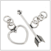 Sterling Silver Plain Toggle Clasp - TS5016