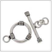 Sterling Silver Plain Toggle Clasp - TS5021