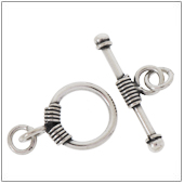 Sterling Silver Plain Toggle Clasp - TS5022