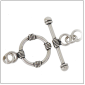 Sterling Silver Plain Toggle Clasp - TS5028