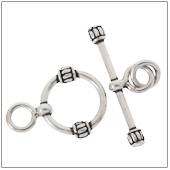 Sterling Silver Plain Toggle Clasp - TS5029