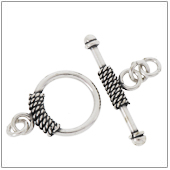 Sterling Silver Plain Toggle Clasp - TS5030