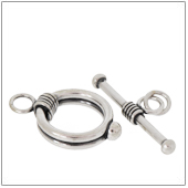 Sterling Silver Plain Toggle Clasp - TS5031