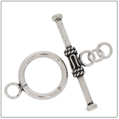 Sterling Silver Plain Toggle Clasp - TS5033