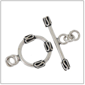Sterling Silver Plain Toggle Clasp - TS5034