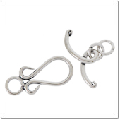 Sterling Silver Plain Toggle Clasp - TS5036