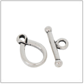 Sterling Silver Plain Toggle Clasp - TS5037