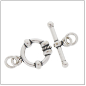 Sterling Silver Plain Toggle Clasp - TS5042