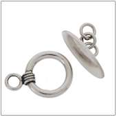 Sterling Silver Plain Toggle Clasp - TS5048