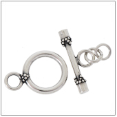 Sterling Silver Plain Toggle Clasp - TS5049