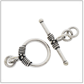 Sterling Silver Plain Toggle Clasp - TS5050-10mm