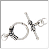 Sterling Silver Plain Toggle Clasp - TS5050-13mm