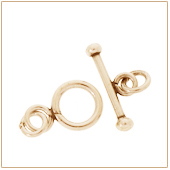 Vermeil Gold-Plated Plain Toggle Clasp - TS5000-7mm-V