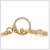 Vermeil Gold-Plated Plain Toggle Clasp - TS5004-V
