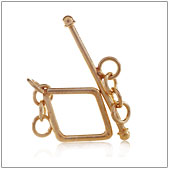 Vermeil Gold-Plated Plain Toggle Clasp - TS5007-V