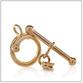 Vermeil Gold-Plated Plain Toggle Clasp - TS5009-V