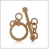 Vermeil Gold-Plated Plain Toggle Clasp - TS5014-V