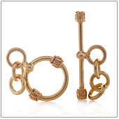 Vermeil Gold-Plated Plain Toggle Clasp - TS5029-V