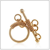 Vermeil Gold-Plated Plain Toggle Clasp - TS5030-V