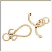 Vermeil Gold-Plated Plain Toggle Clasp - TS5036-V