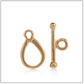 Vermeil Gold-Plated Plain Toggle Clasp - TS5037-V