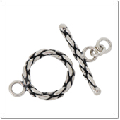 Sterling Silver Rope Toggle Clasp - TS5113