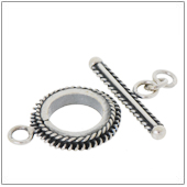Sterling Silver Rope Toggle Clasp - TS5114